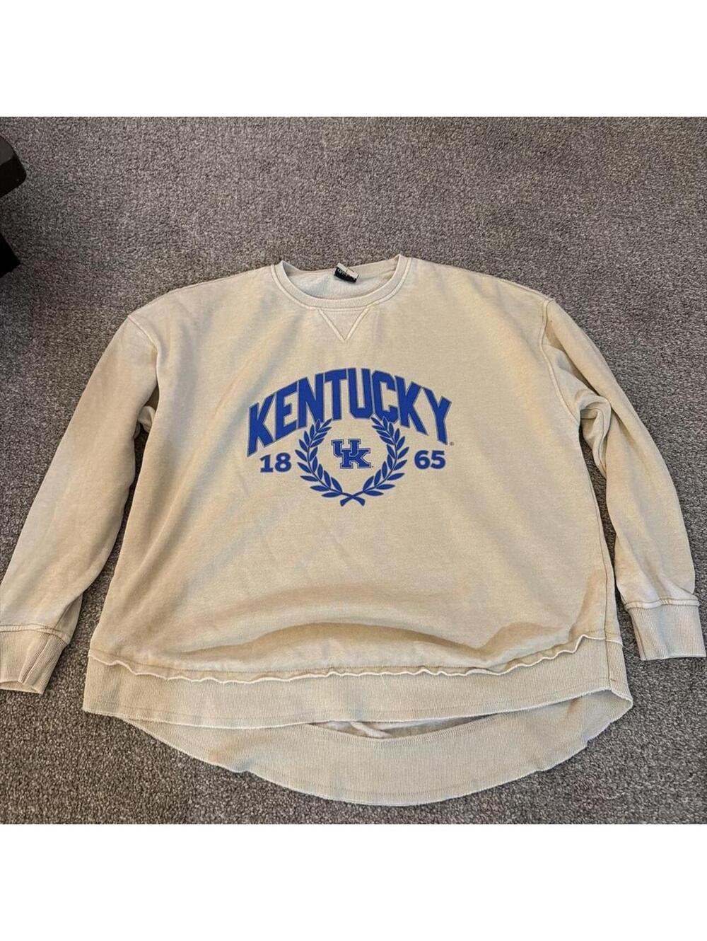 Men's Cream and Tan Sweatshirt